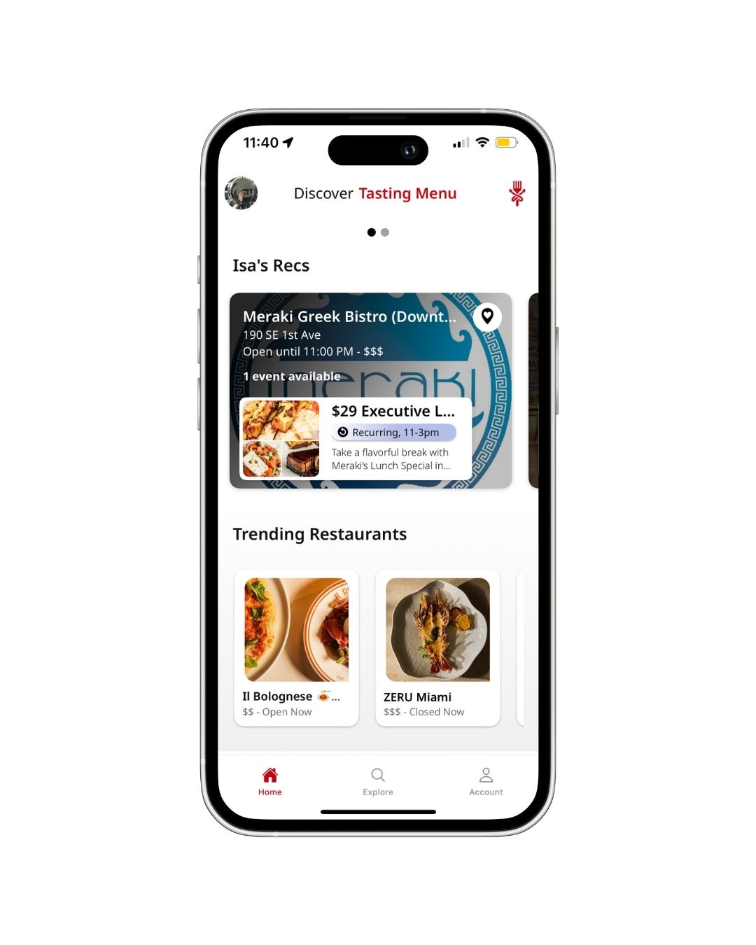 Browse dozens of hyper-personalized offers on your home feed, and find new ones on your explore page.